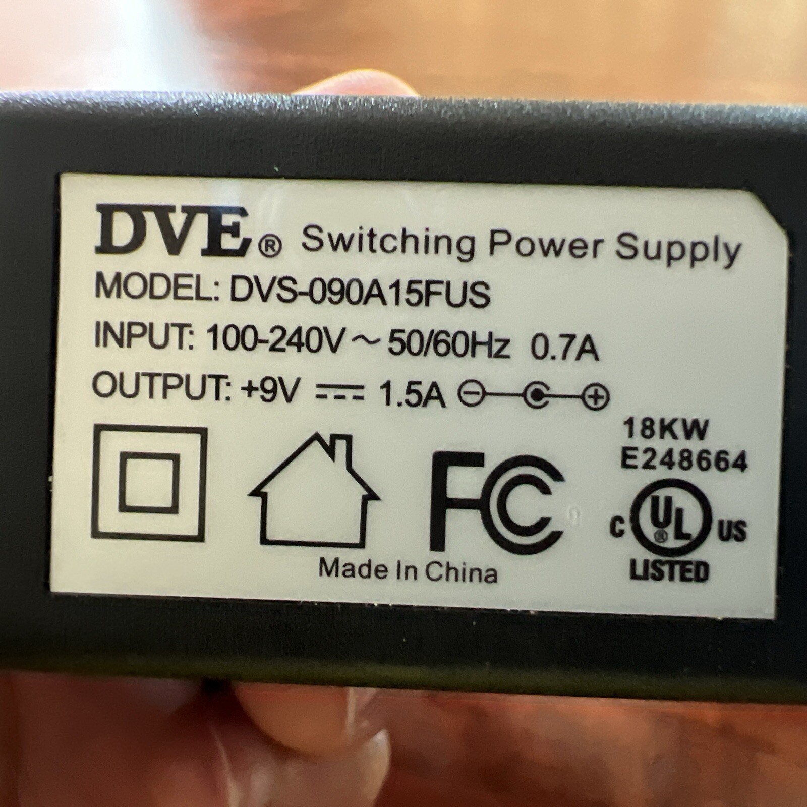 GENUINE DVE AC Power Adapter Power Supply