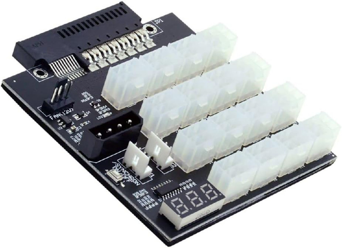 14+10Pin Flex Slot Server Power Board to 16X6Pin Power Supply Board for CHIA ETH