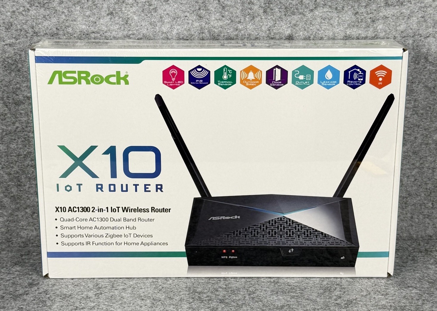 ASRock X10 AC1300 2-in-1 IoT Wireless Router Smart Home Automation Hub NEW