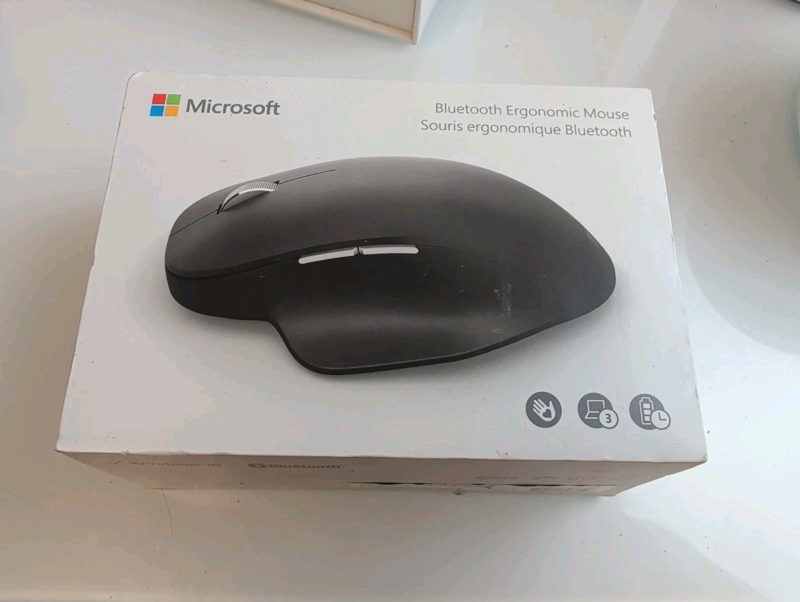 Microsoft 1955 Ergonomic Wireless Bluetooth Mouse 4.0 Connectivity Matte Black