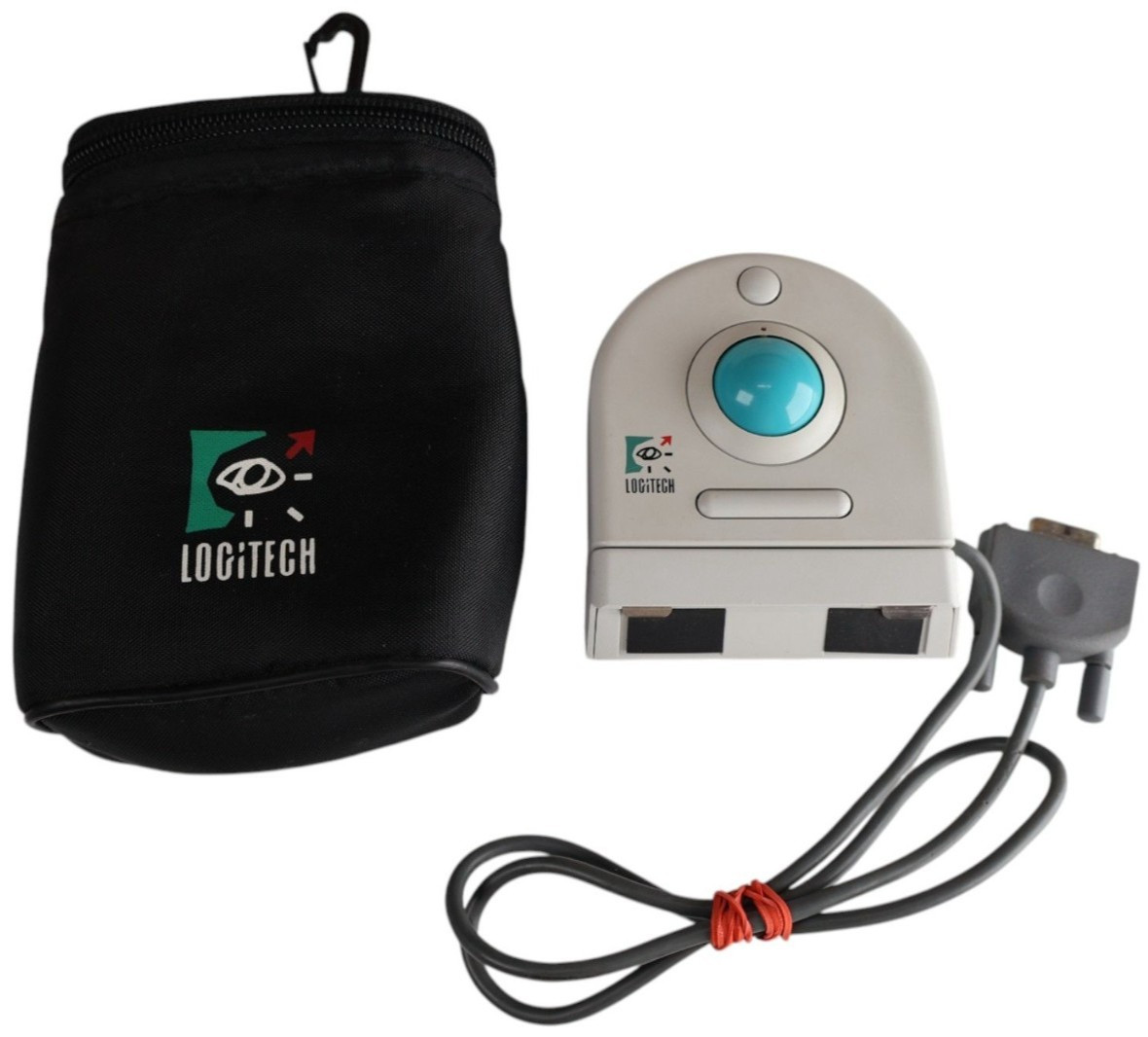 Logitech TrackMan Portable Clip On Trackball (DB9 Serial) with Case