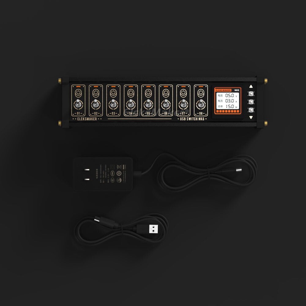 EleksMaker NK6P 35W USB Switch 8 Port USB Hub Supports Voice Control os67