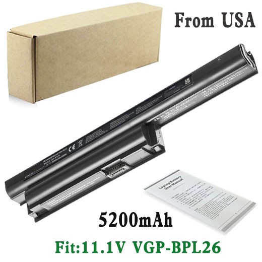 NEW 11.1V VGP-BPL26 VGP-BPS26 VGP-BPS26A 58Wh Battery For Sony VAIO VPC-CA15FA/P