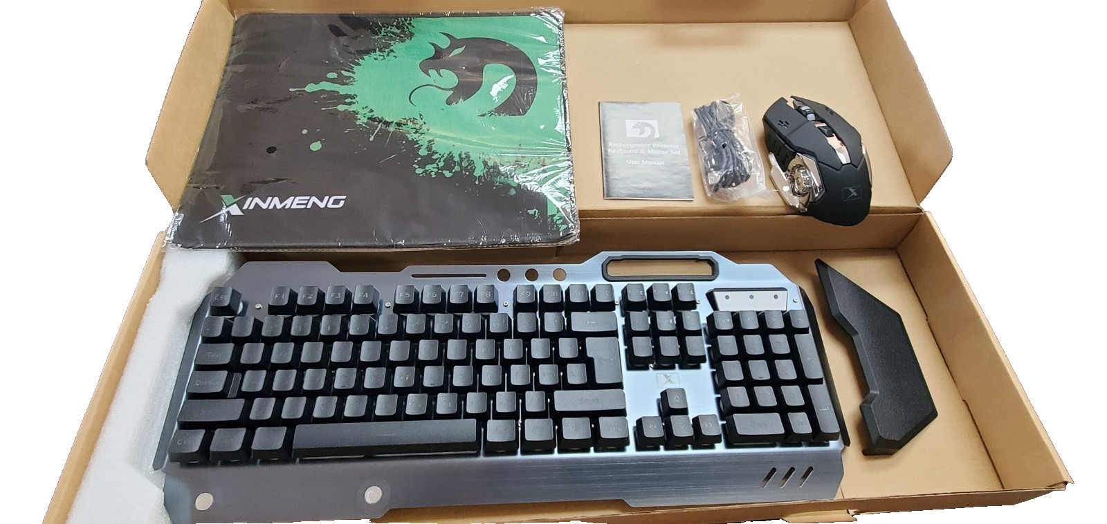 Xinmeng Mamba Snake K680-Pro Wireless Keyboard Mouse And Mouse Pad