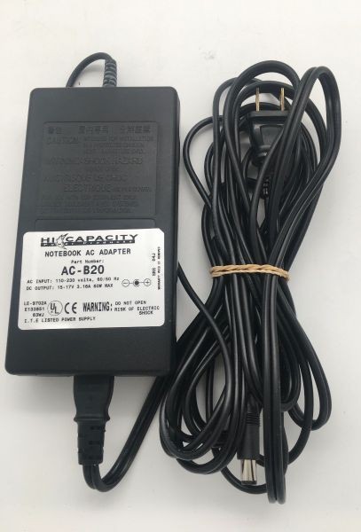 Notebook ac adapter, p/n ac-b20