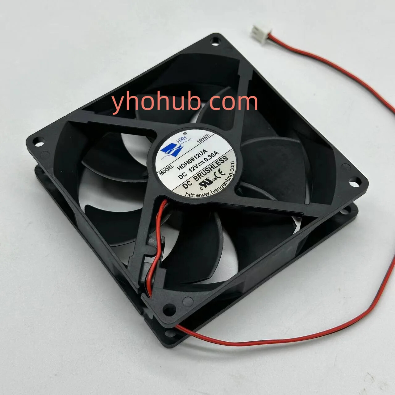 HXH HDH0912UA DC 12V 0.30A 90x90x25mm 2-Wire Server Cooling Fan