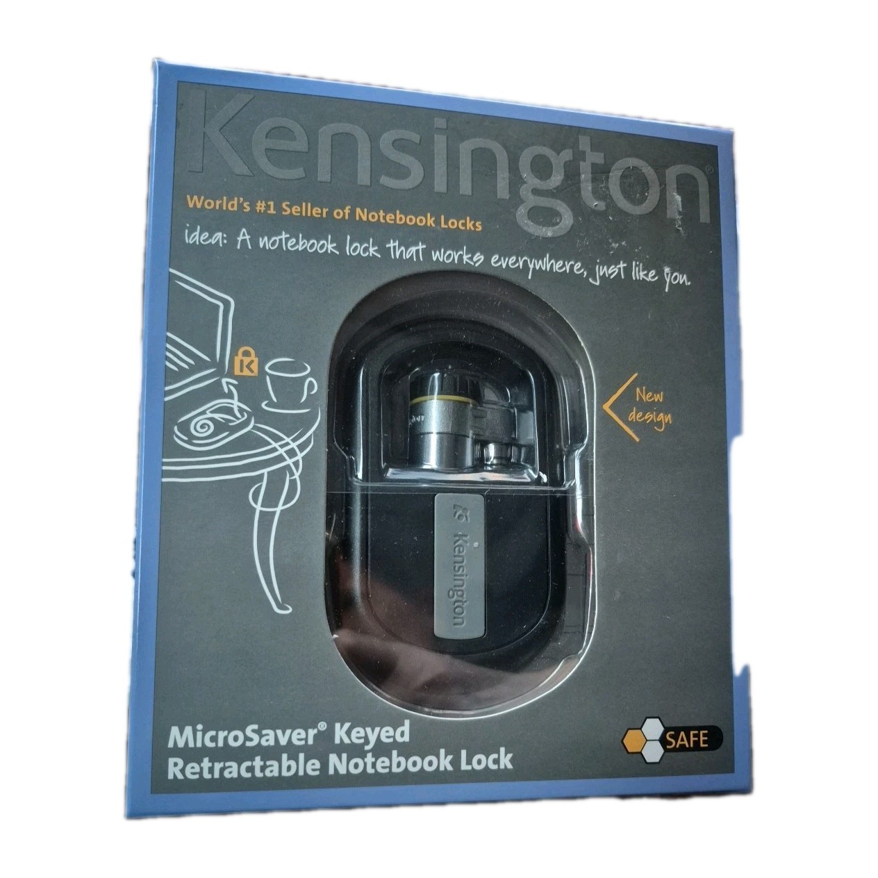 (((NEW )))) Kensington Microsaver Keyed Retractable Notebook Lock B1948A