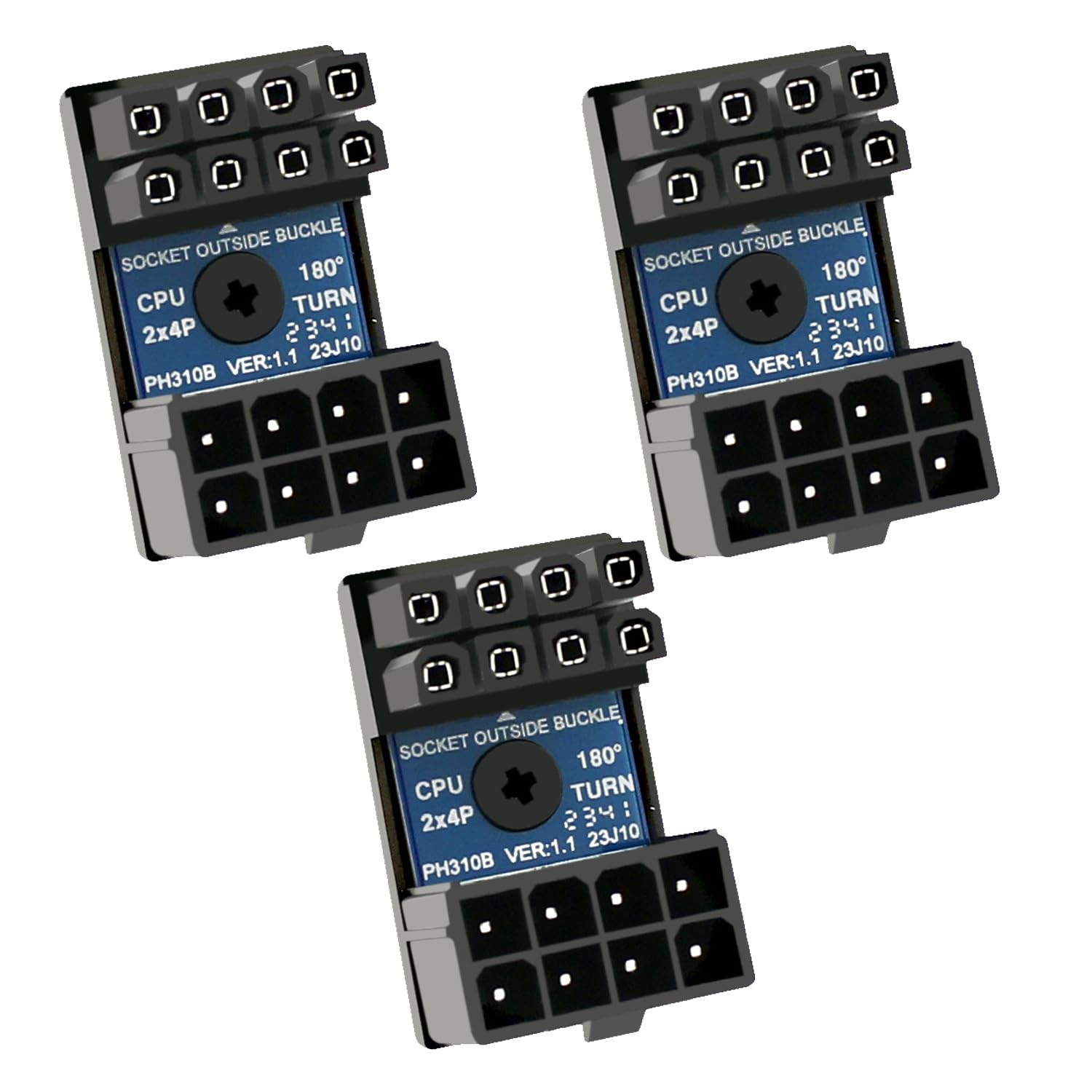 CPU ATX 8P Power Adapter Male to Female Header 180 Degree Socket Buckle for D...