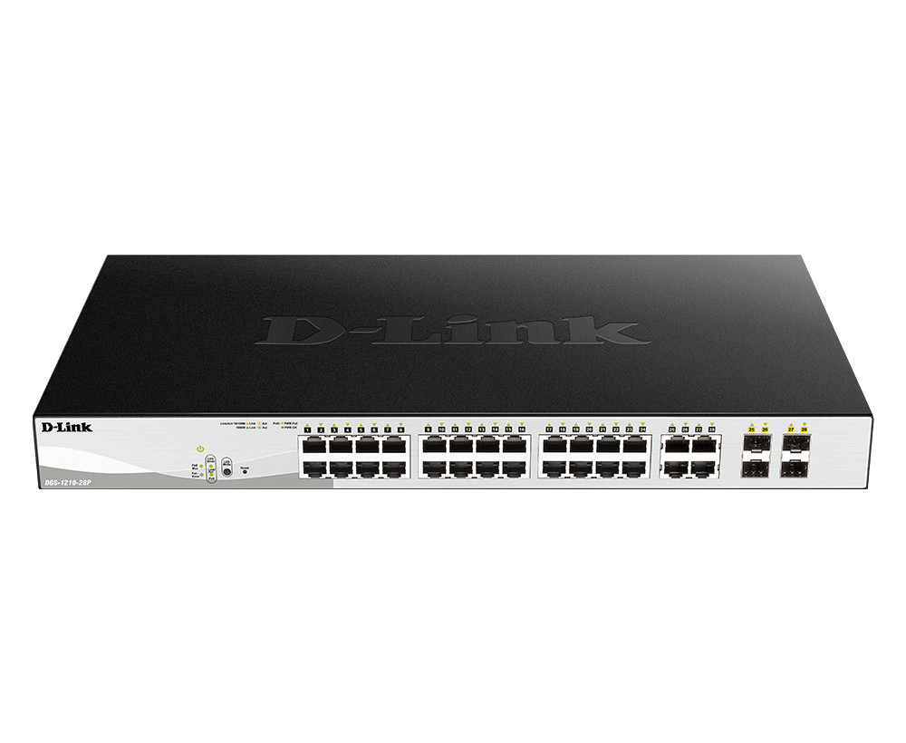 D-Link DGS-1210-28P Smart Managed L2 Switch, 24x Gigabit, 4x SFP, 193W PoE+, NEW