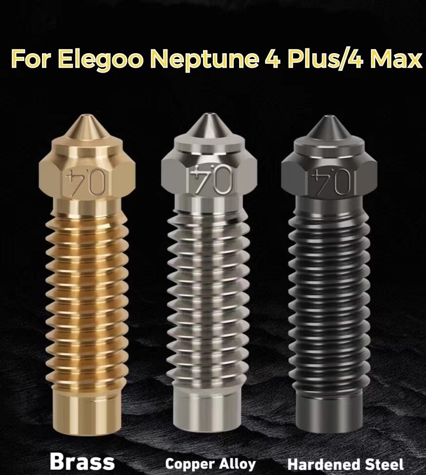 High Flow Nozzles For Elegoo Neptune 4 Plus/4 Max 0.2/0.4/0.6/0.8/1.0 mm 1.75mm