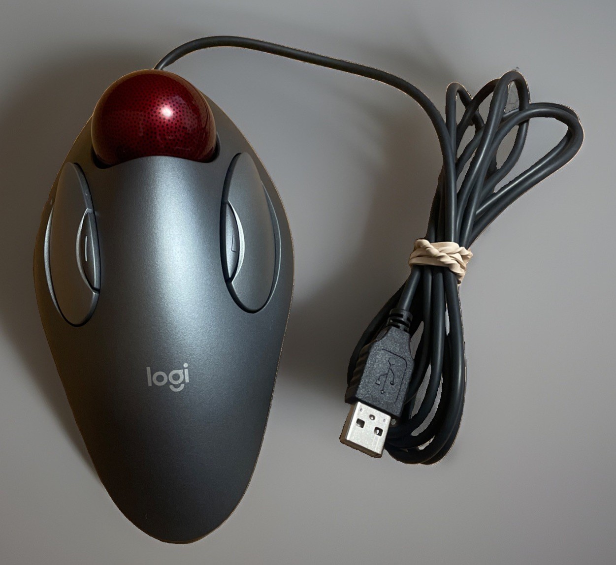 Logitech T-BC21 TrackMan Marble USB Optical Trackball Mouse Ambidextrous PC Mac