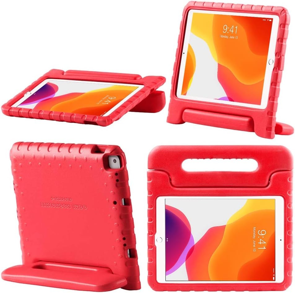 i-Blason Case for New iPad 8th/7th 10.2 Kid-Friendly Convertible Stand Cover Red