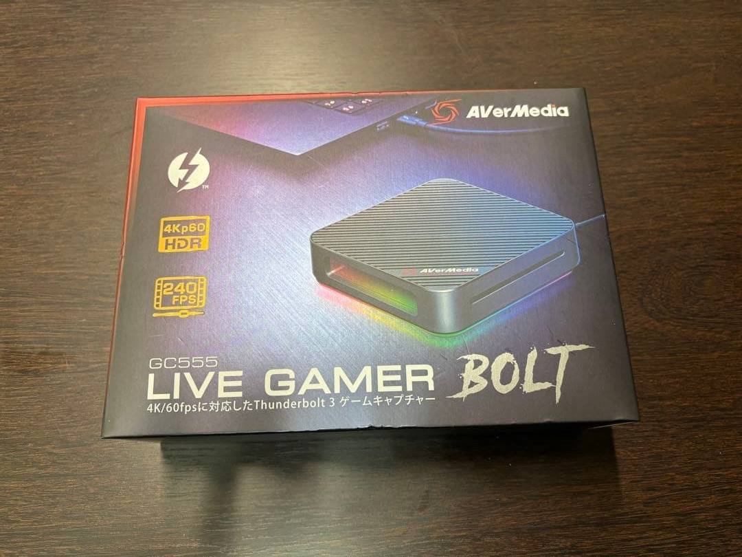 AVerMedia Live Gamer BOLT GC555 4K60 HDR Capture Card HDMI In TB3 External Japan