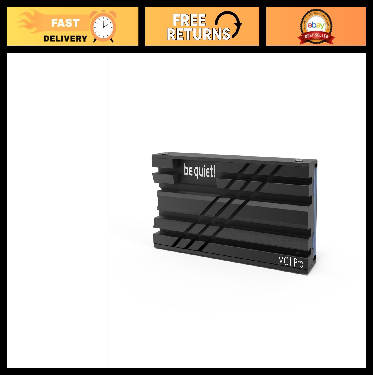 M.2 SSD Cooler Heatpipe Heatsink for 2280 NVMe - Dual-Sided Black Aluminum Cooli
