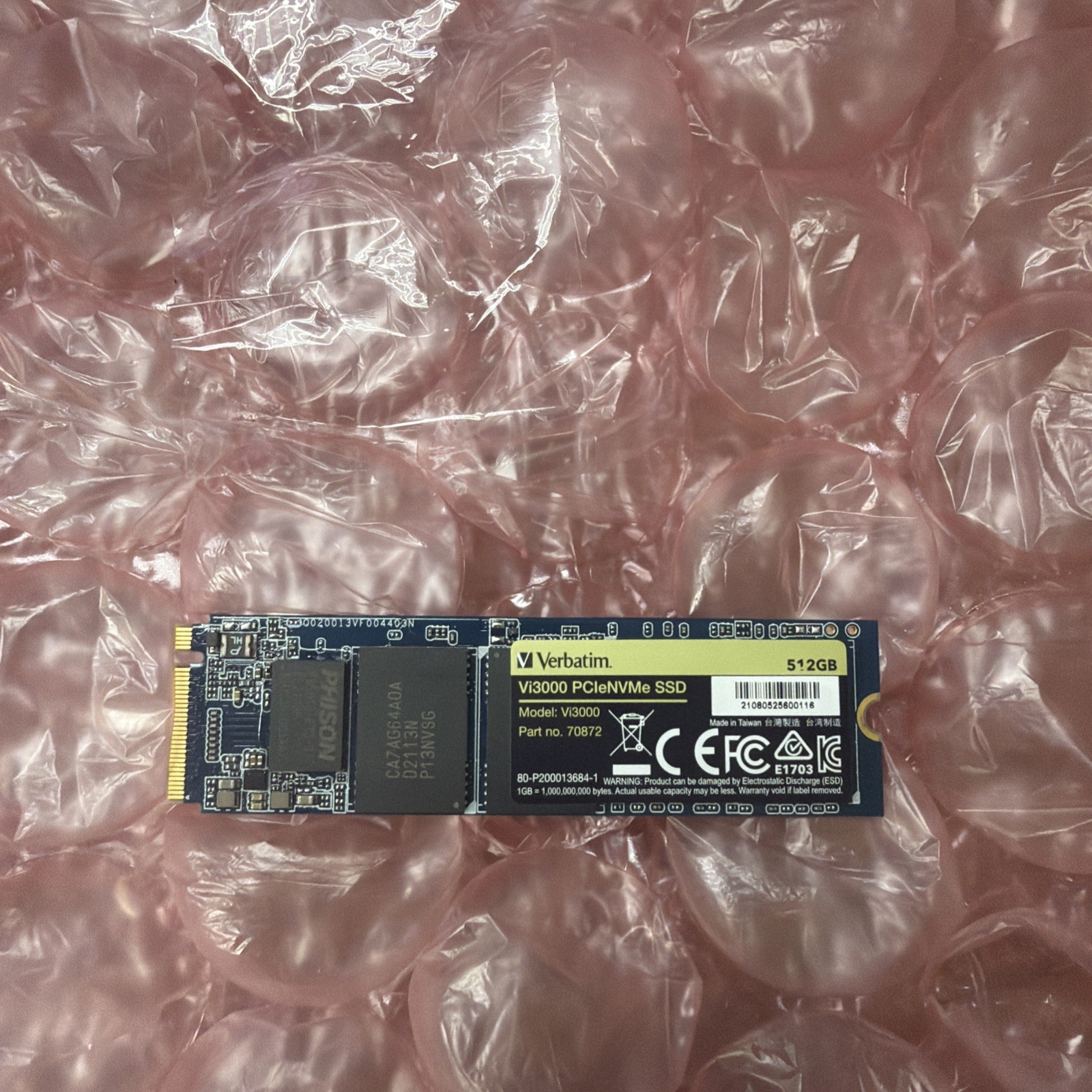 Verbatim Vi3000 - 512GB Internal SSD - PCIe NVMe™ M.2 Solid State Drive