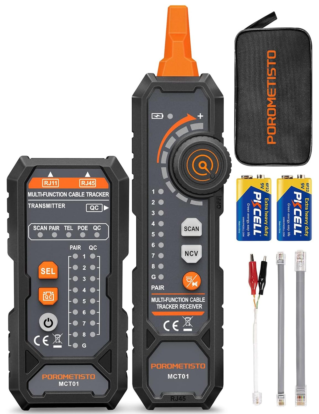 MCT01 4-in-1 Network Cable Tester-Telephone Line Polarity
