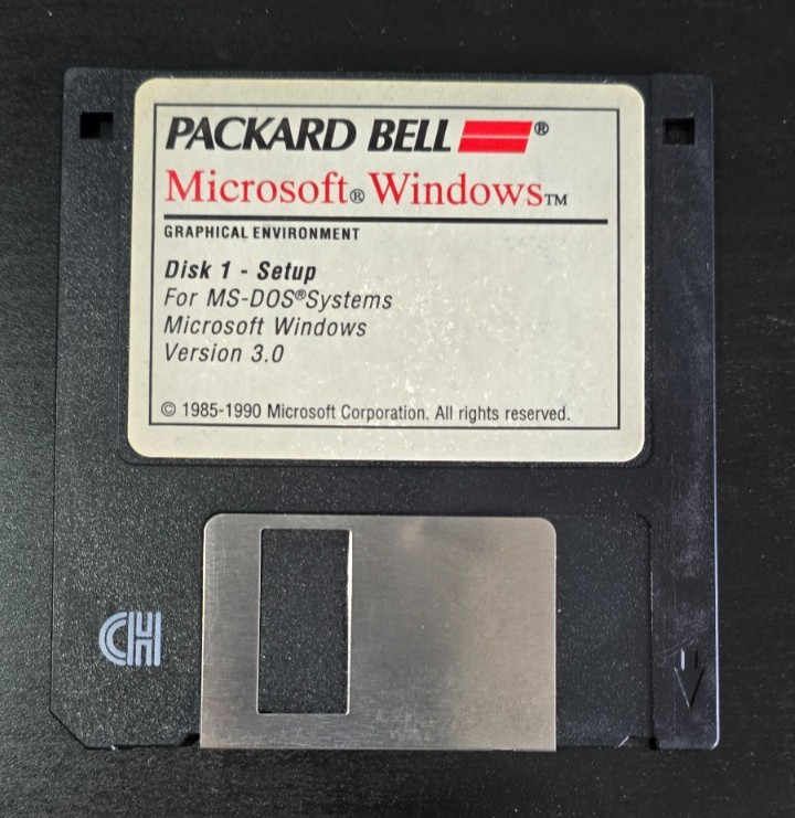 Packard Bell Microsoft Windows MS-DOS Operating System 3.5' DISKS Floopy Rare