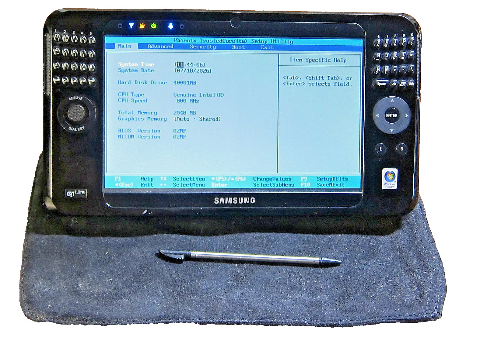 Genuine Rare Collectable Samsung NP-Q1U 7-inch Ultra-Mobile PC (UMPC)