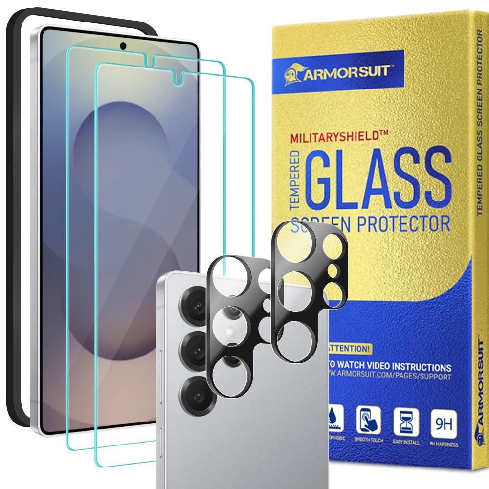 [2+2 Pack] ArmorSuit Samsung Galaxy S25 Ultra Glass Screen + Camera Protectors