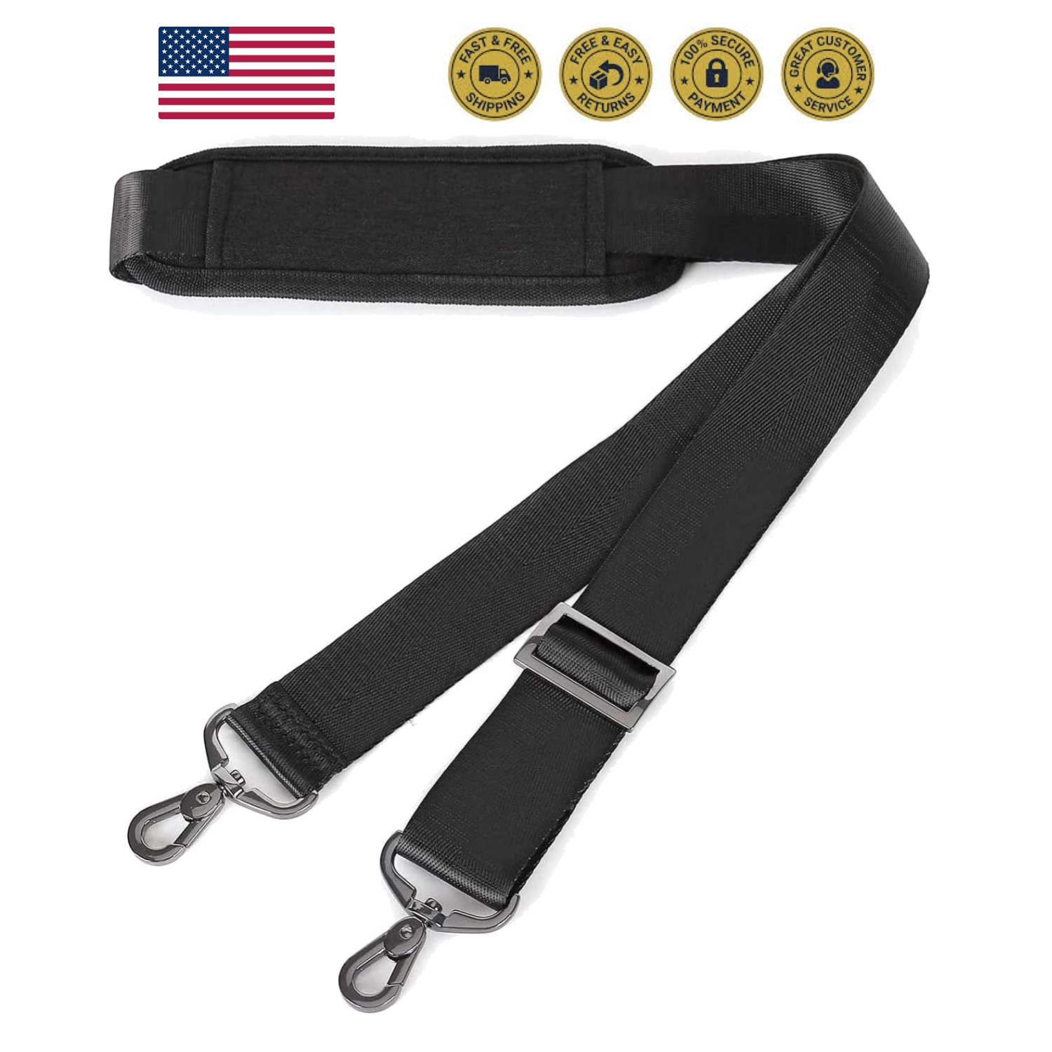 56 inch Shoulder Strap, Adjustable Soft Universal Non-Slip Strap
