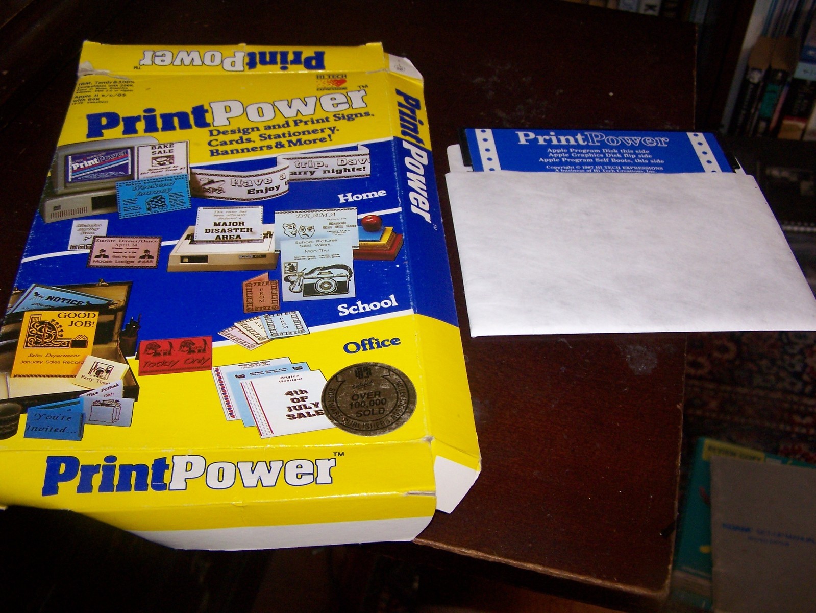High Tech Expressions Print Power on 5.25 Disk for Apple II e/c/GS with 64K