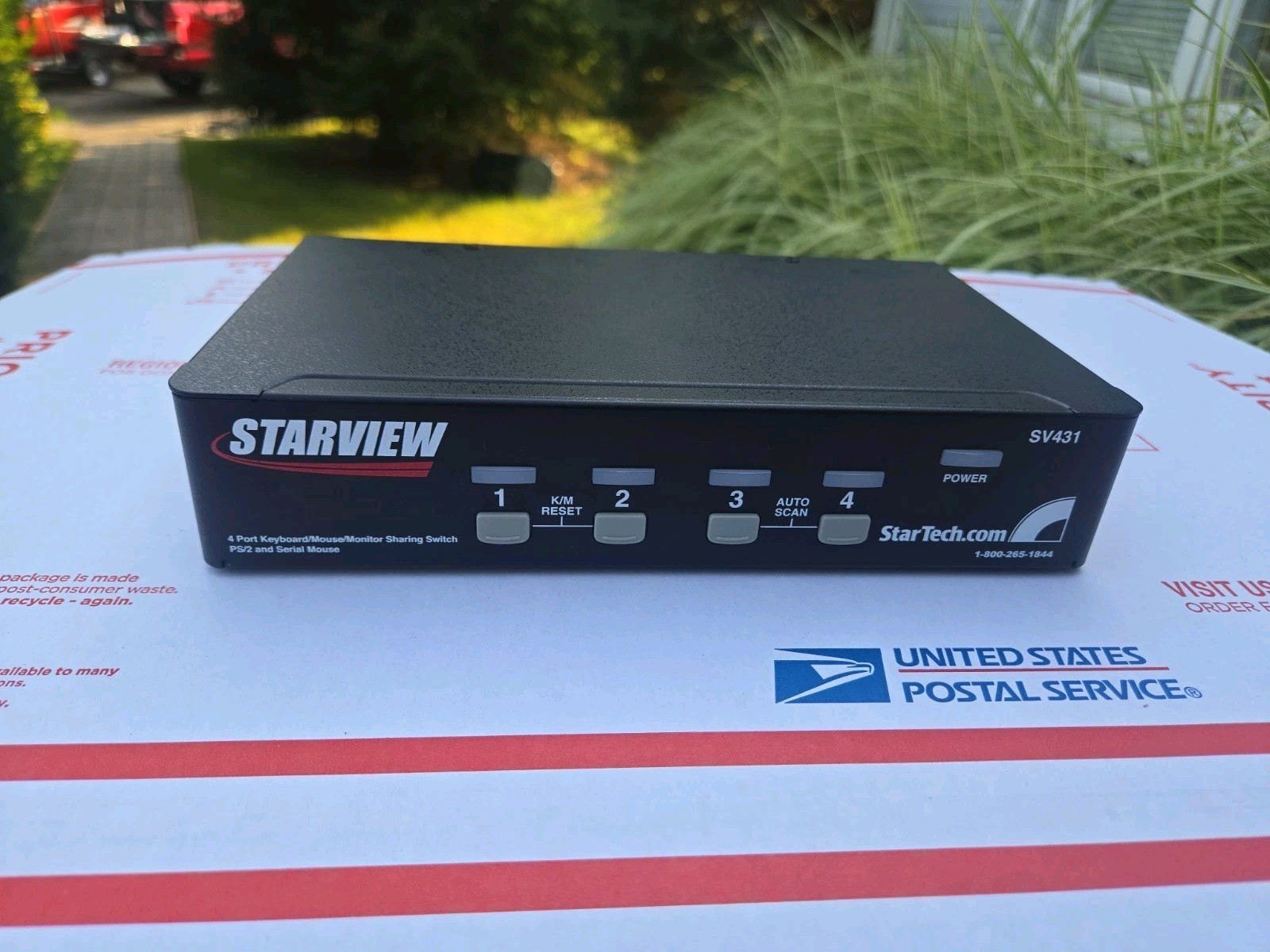 StarTech StarView SV431 4-Port PS/2 VGA KVM Switch UNTESTED, AS IS, NO CORDS