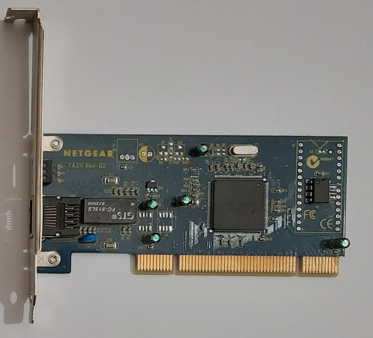 Netgear FA311 Rev-C1 PCI Network Card (RJ45, LAN, Blue, Retro, 2002)