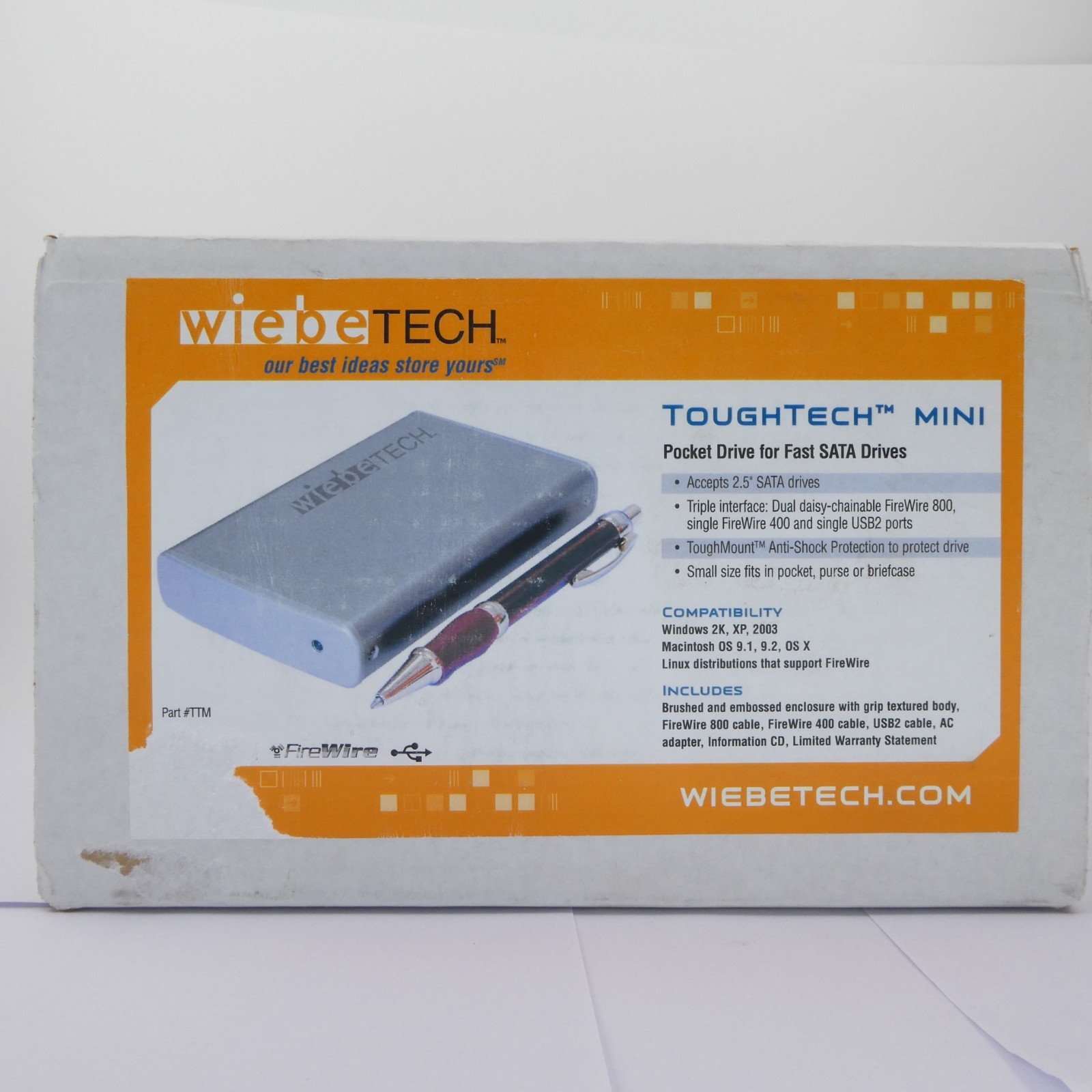 Vintage WiebeTech ToughTech Mini pocket drives: Functional portability  Sealed
