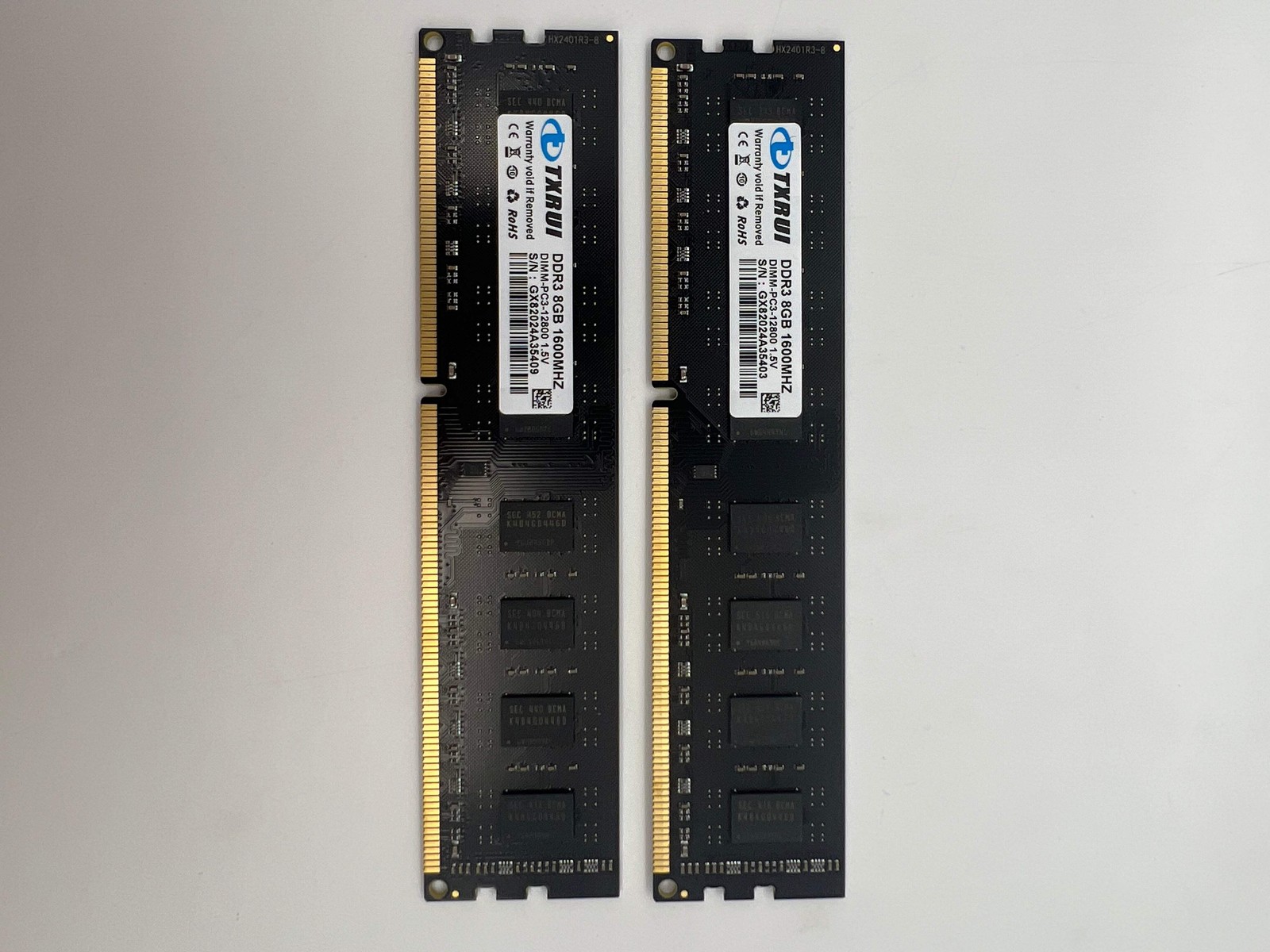 TXRUI DDR3 16GB (2x8GB) 1600MHz DIMM PC3-12800 RAM