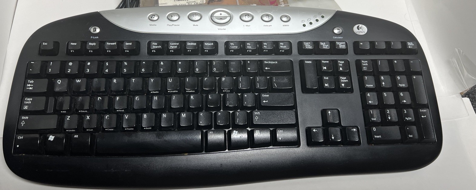 Logitech Elite Wired Keyboard Only Model No. Y-SAB59 Tested Original Corded