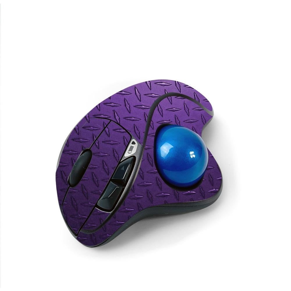 Skin for Logitech M570 Wireless Trackball Mouse - Purple Diamond Plate