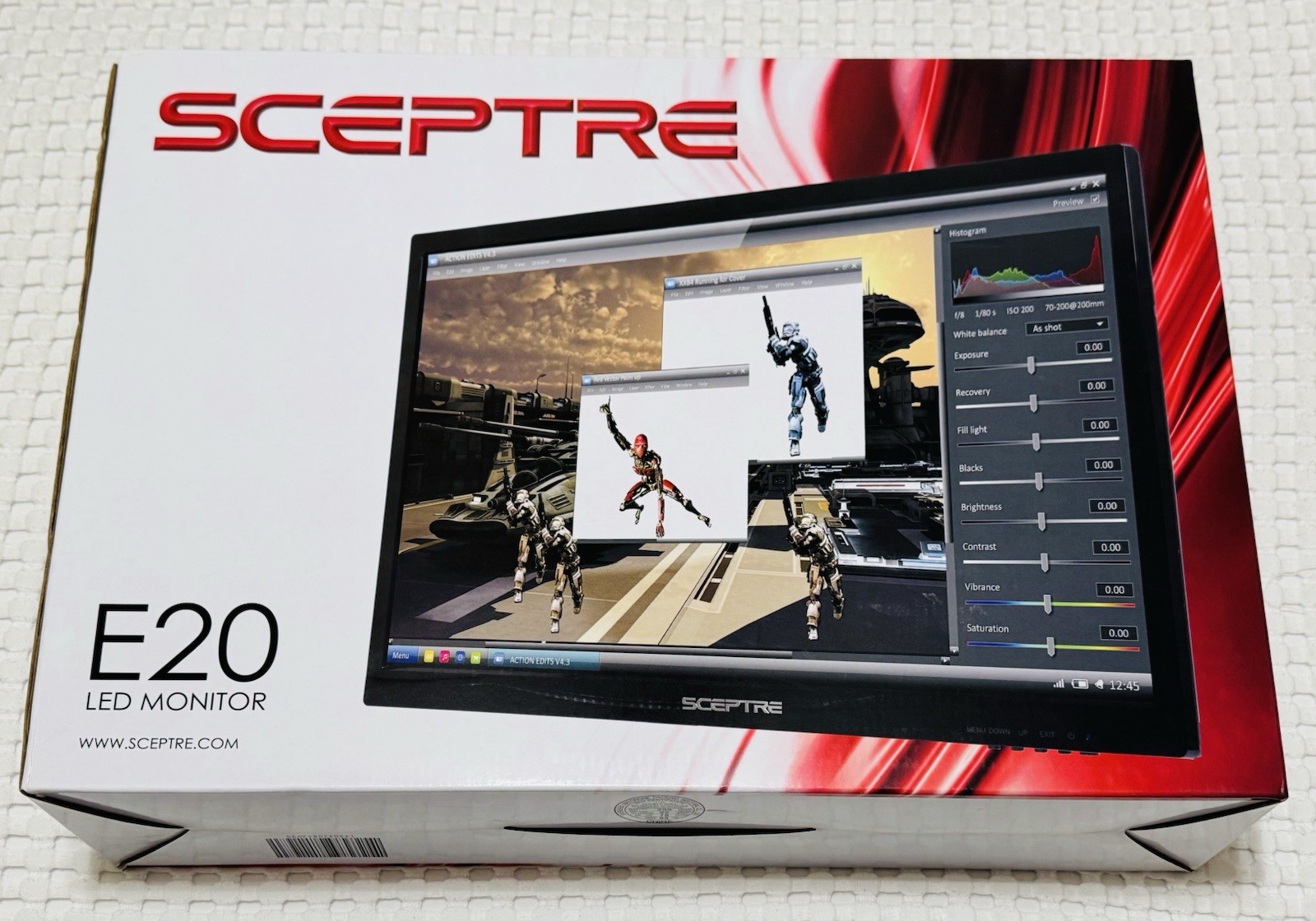 SCEPTRE E20 LED Monitor 20” 1600x900 HDMI VGA DVI 60Hz New In Original Box NIB