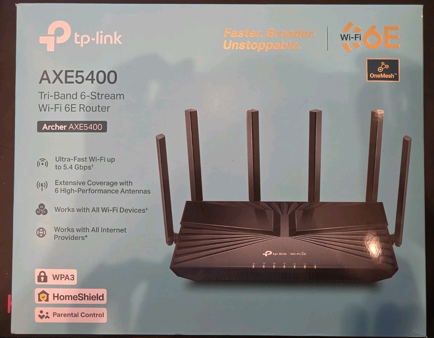 TP-Link Archer AXE5400 Wi-Fi 6E Tri-Band Router | Ultra-Fast 6GHz Speed