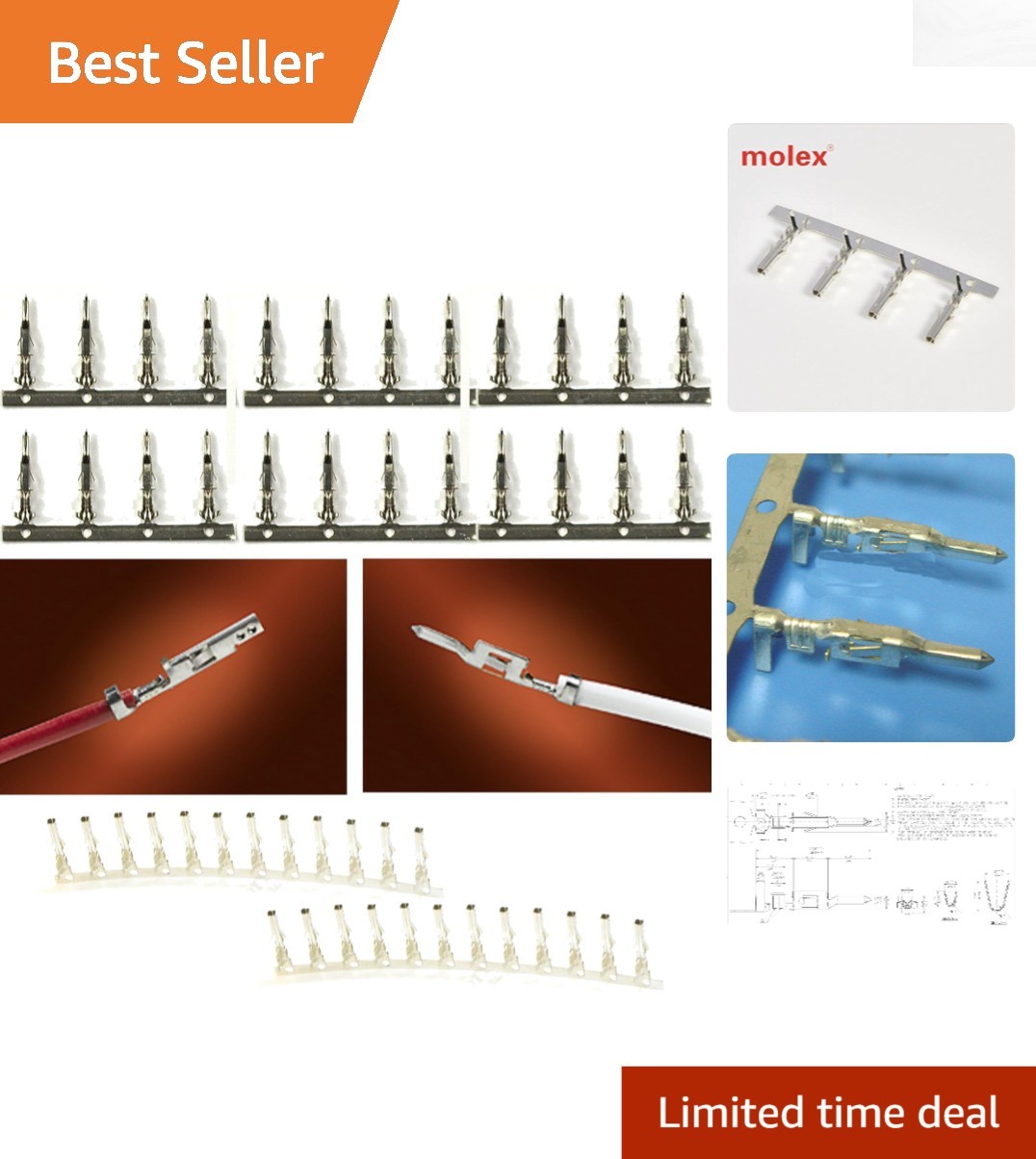 Durable 25 Pair Male-Female Braided Power Pins for ATX & PCI-E Connections