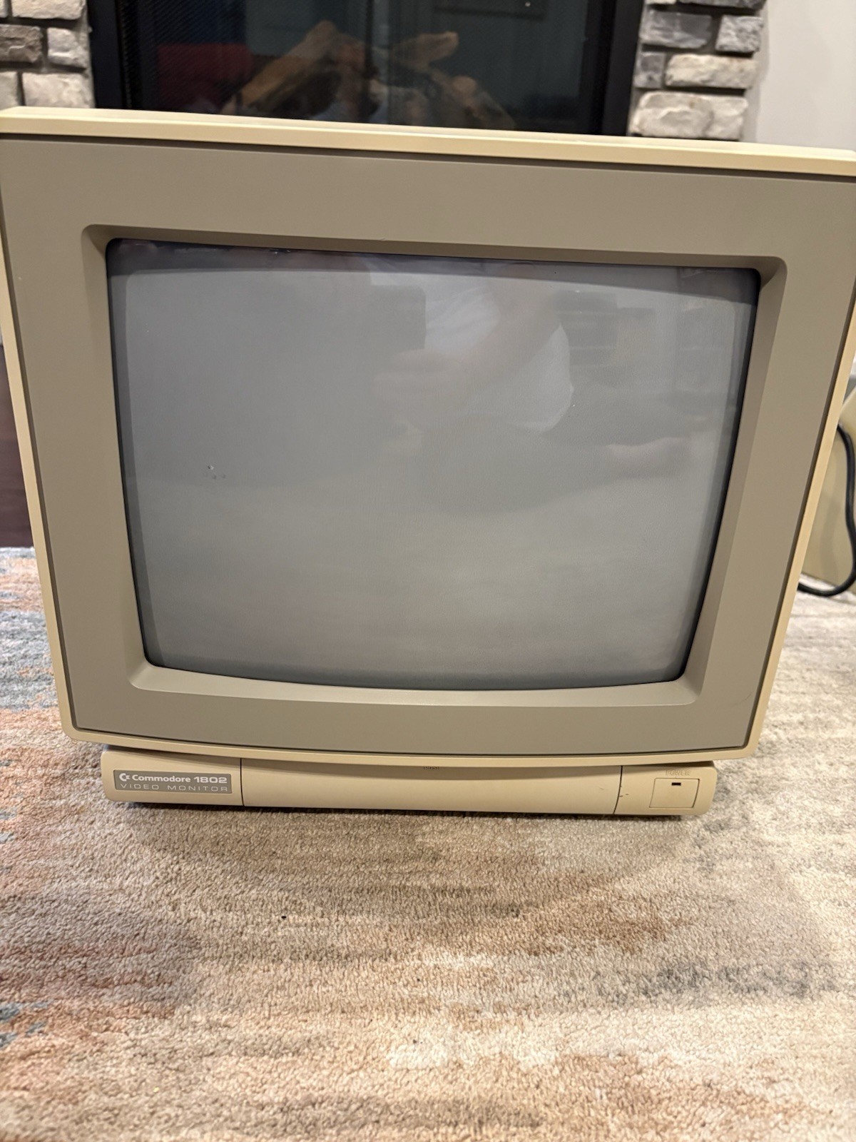 Commodore 1802-D Color CRT Monitor - Front Door - TESTED New Power Button