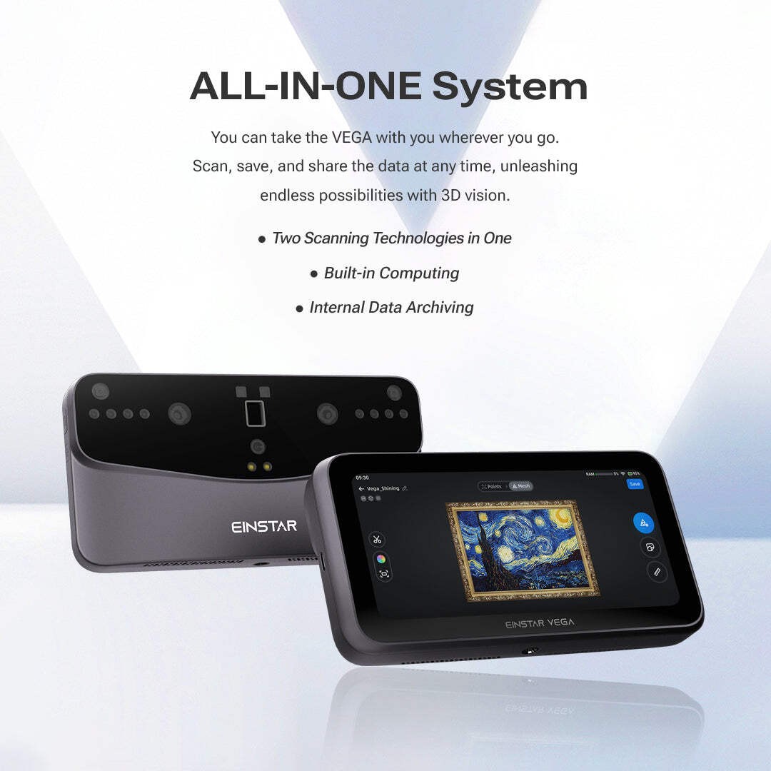 EinStar VEGA Wireless All-In-One 3D Scanner - SHINING 3D