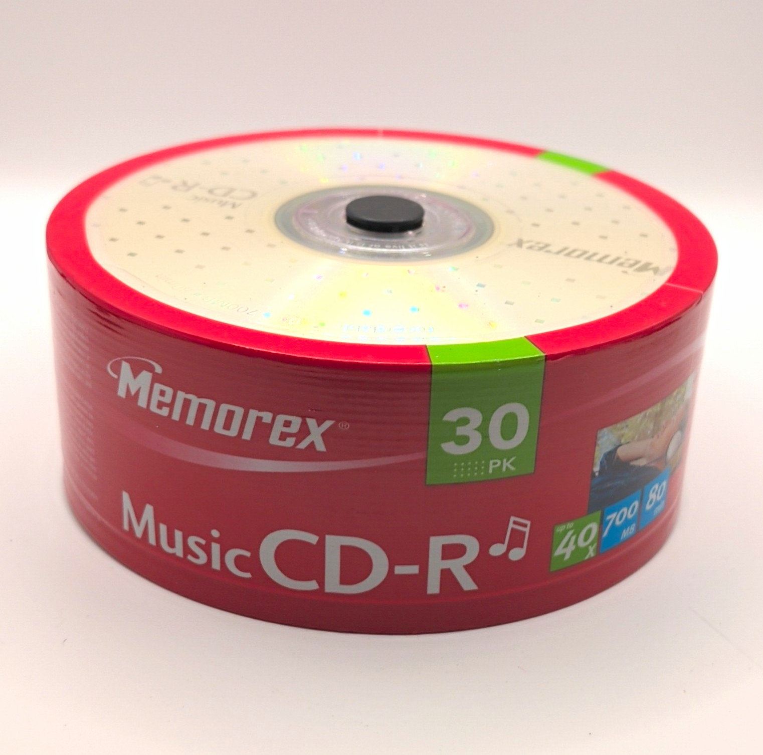 Memorex Music CD-R Recordable 30 Pack Spindle 700MB 40x 80 Min. Never Opened. 