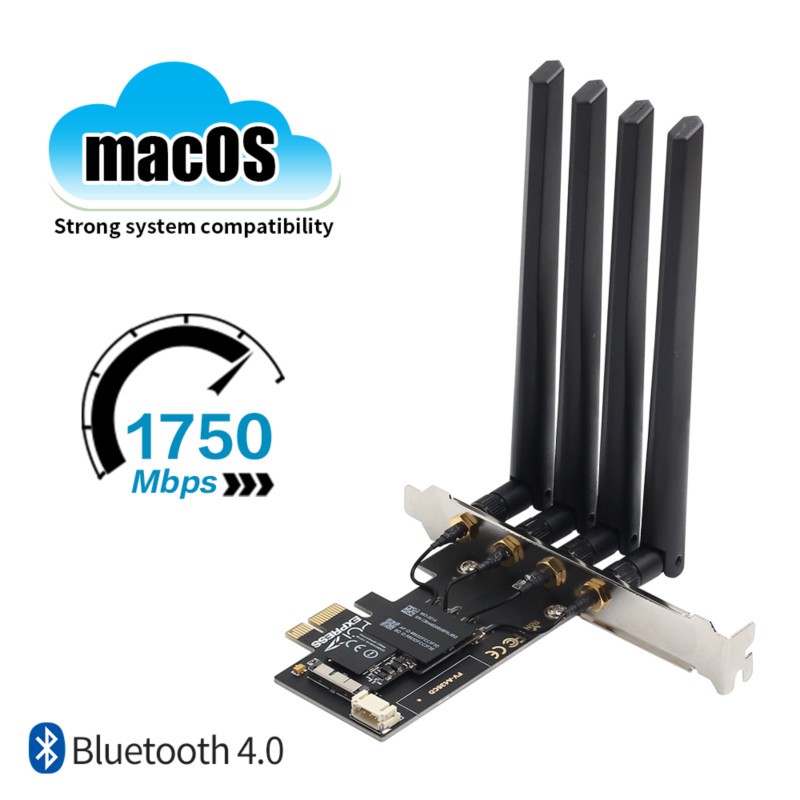 For MacOS Hackintosh 5G Wifi BCM94360CD PCIE WiFi Adapter 802.11ac Desktop Card