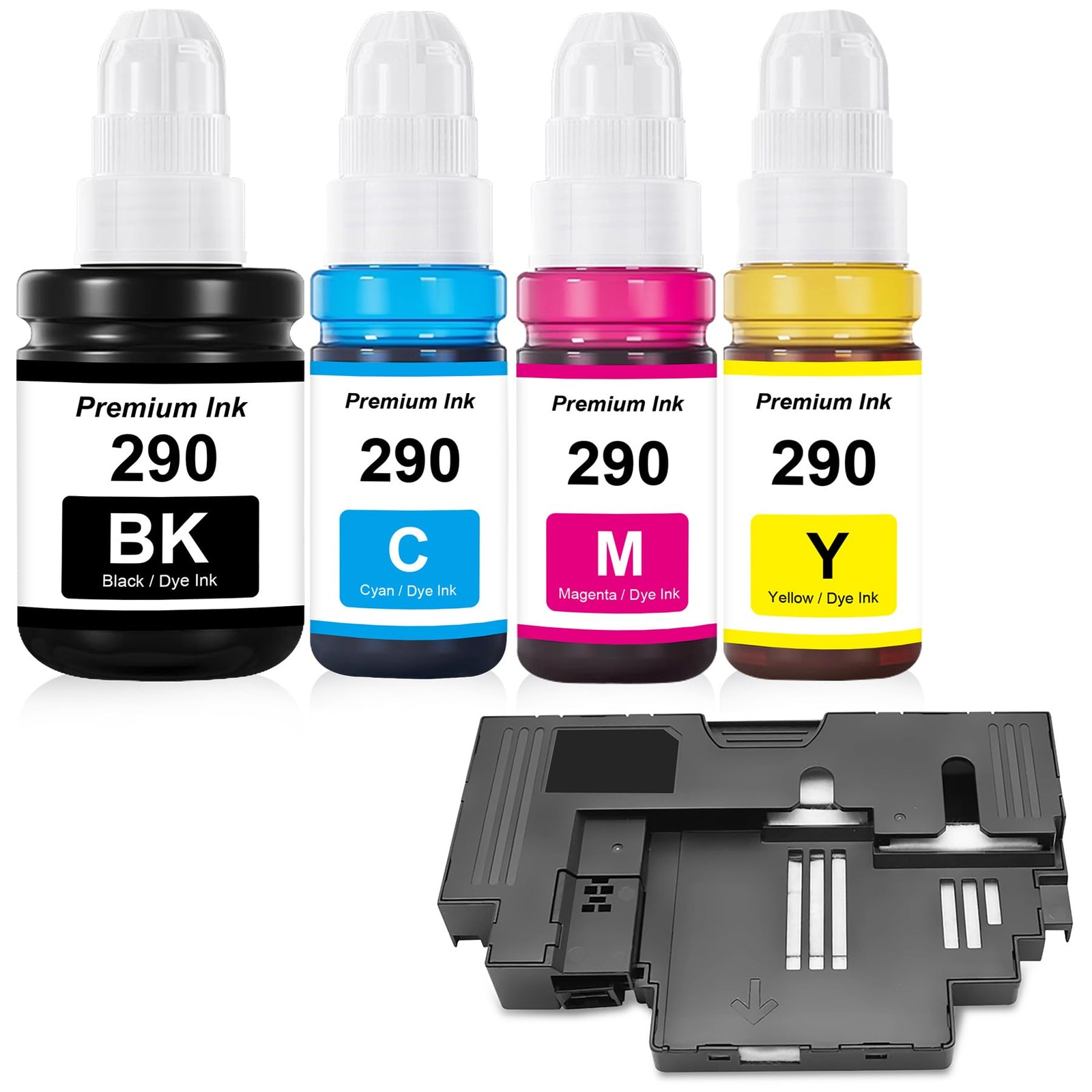 Compatible GI290 Ink Bottles and MC | G02 Maintenance Box Replacement for Can...
