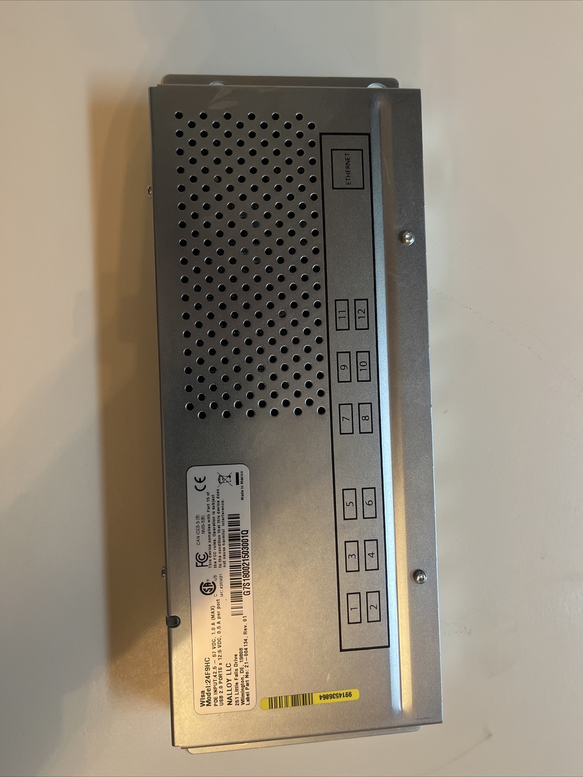 NALLOY LLC 24F9HC WISA POE TO 12 PORT USB 2.0 POWER DISTRIBUTOR