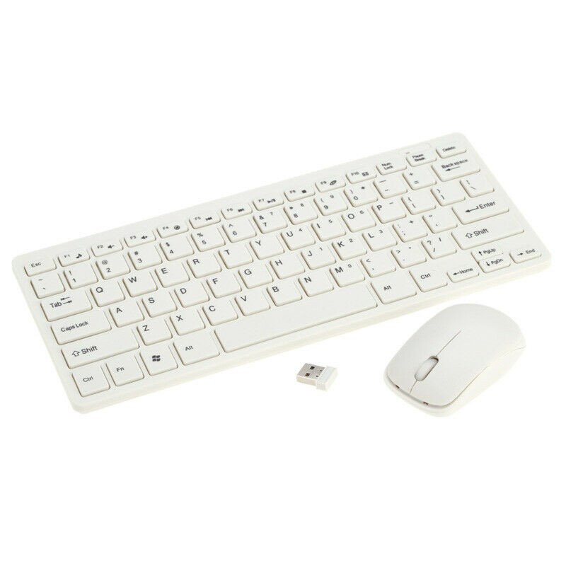 Wireless Keyboard &amp;amp; Mouse Combo for PC Laptop (White)