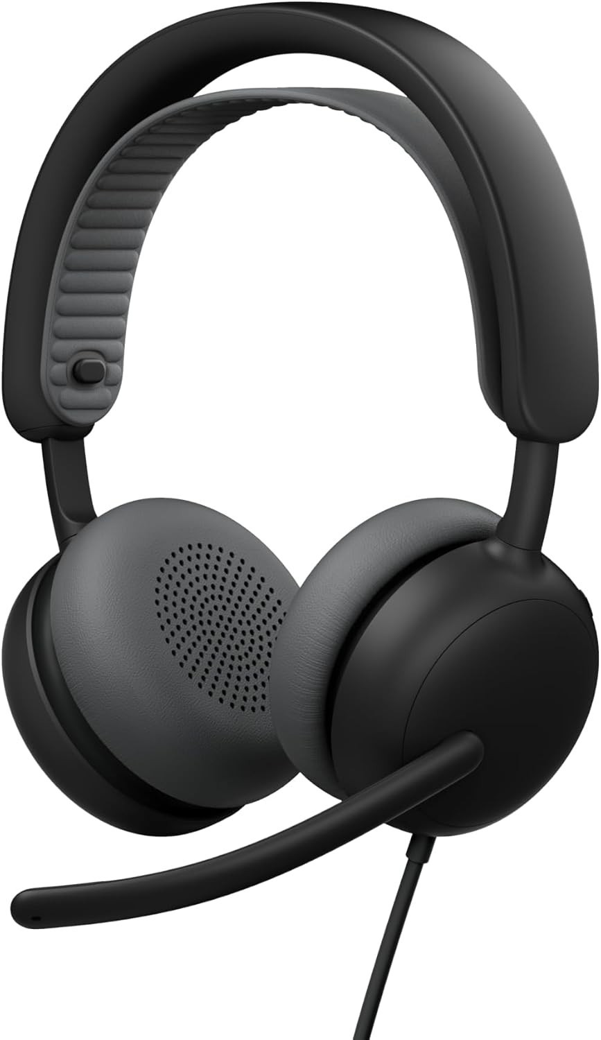 Logitech ‎Zone Wired 2 On-Ear Headset Noise-Canceling with Adaptive Hybrid ANC