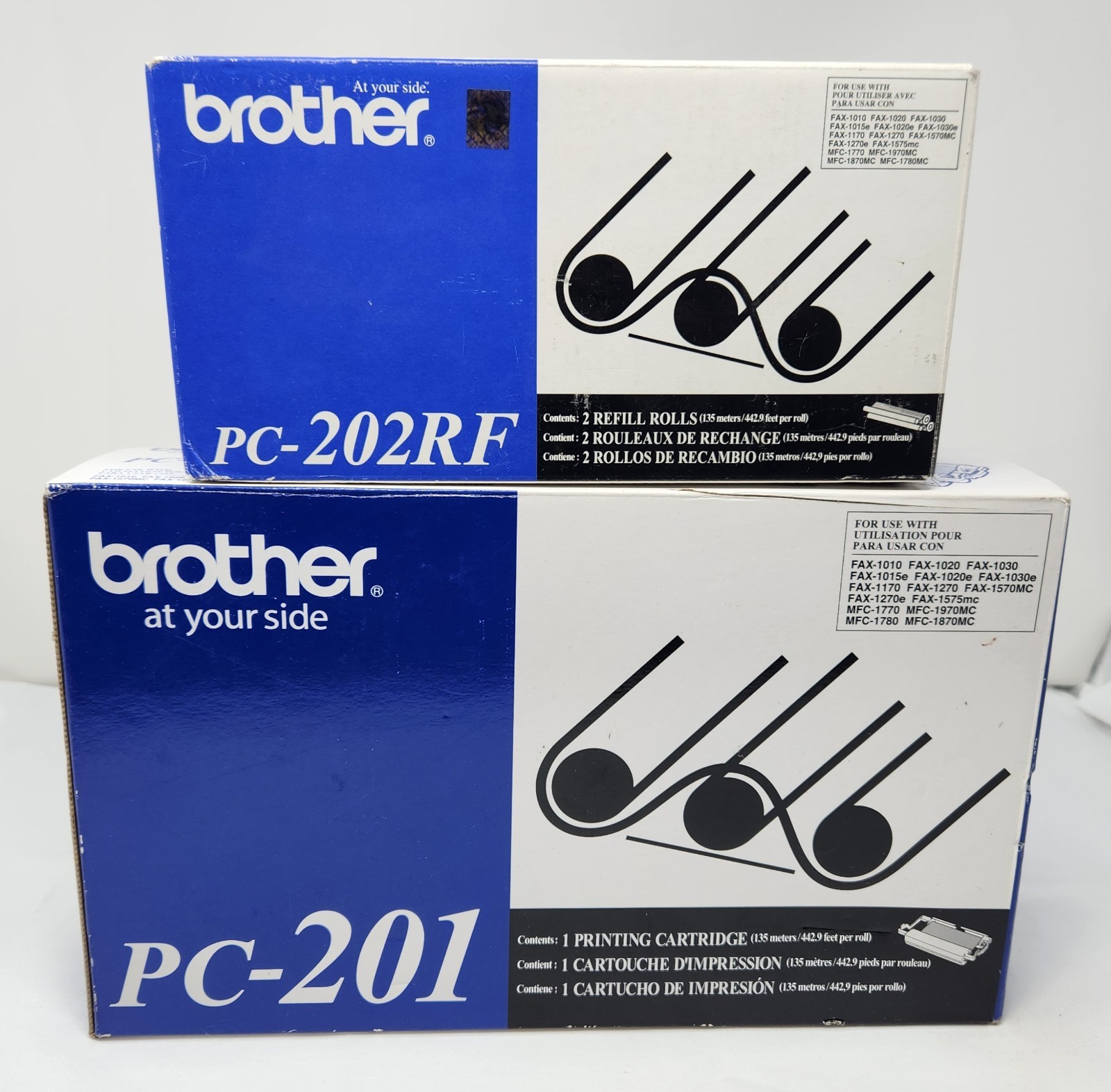 Brother PC-202RF Refill Rolls & PC-201 Printing Cartridge – New in Box