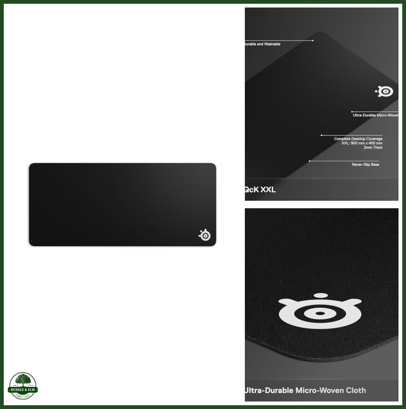 SteelSeries QcK Gaming Mouse Pad - XXL Cloth - Peak Tracking and Stability - Esp