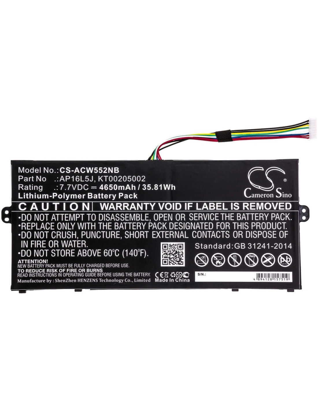 Genuine Acer KT.00205.002 Laptop Battery For Acer Swift SPIN Switch TravelMate