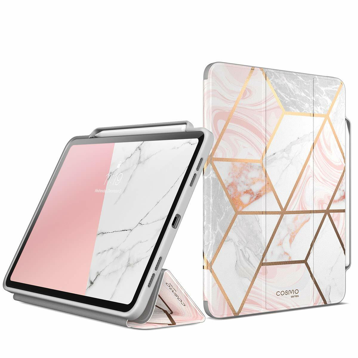 For iPad Pro 12.9" i-Blason Leather Stand Case Pen Holder Auto Sleep/Wake,Marble