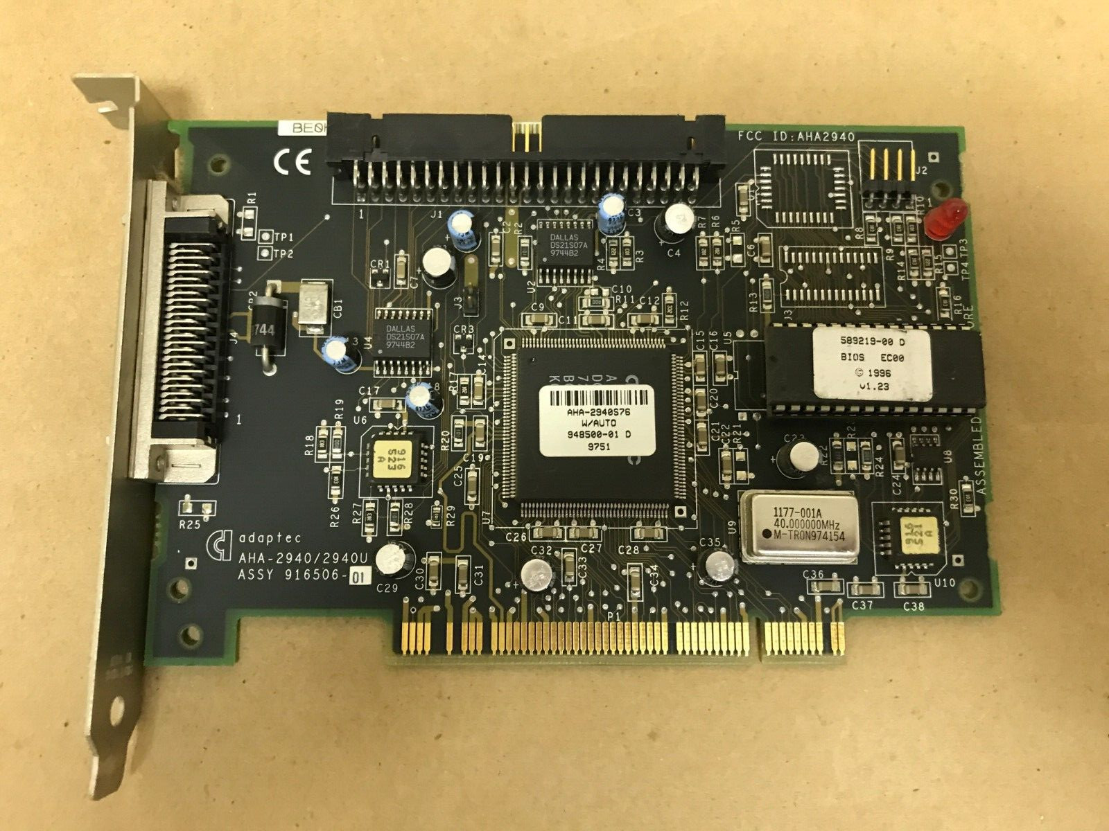 ADAPTEC AHA-2940S76 W/AUTO PCI SCSI CARD, 916506-01, 916507-00 REV D