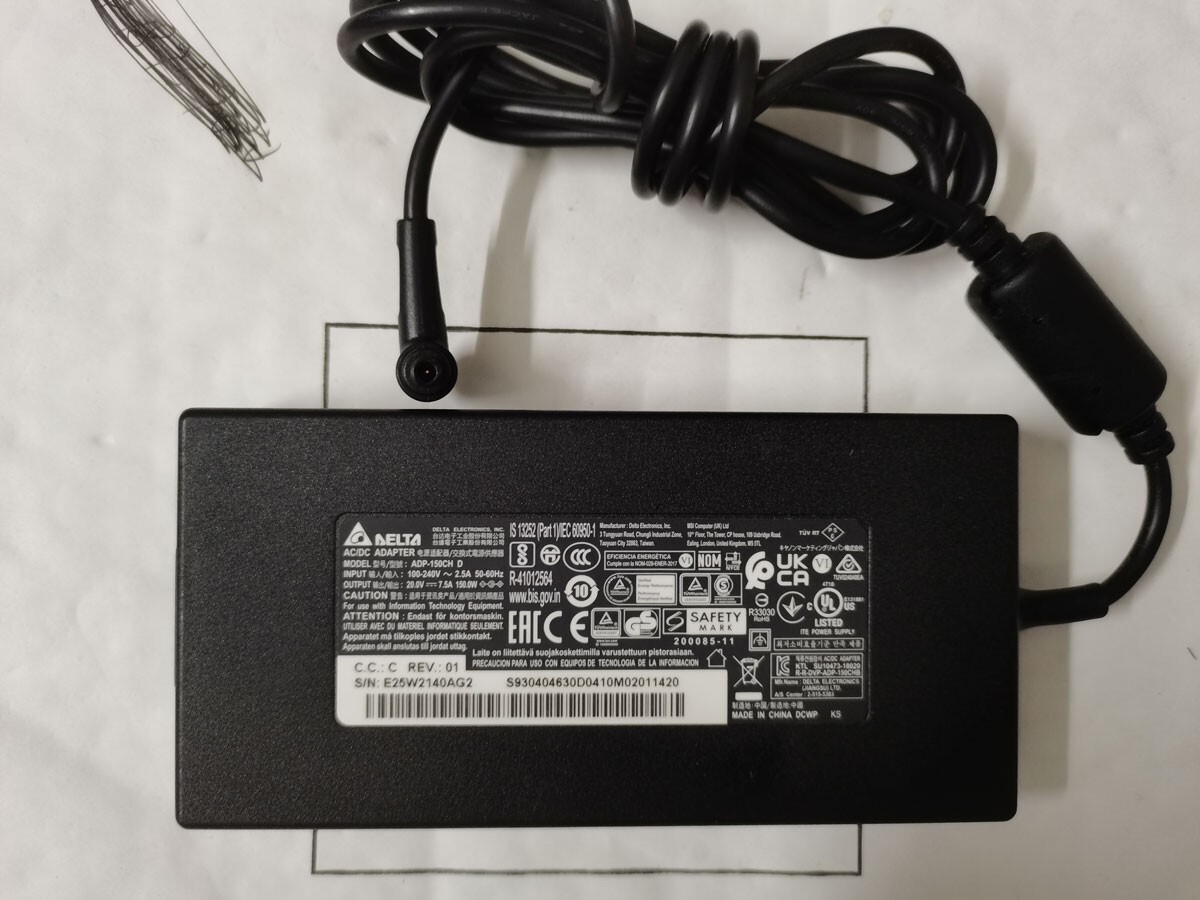 Delta 20V 7.5A ADP-150CH D For MSI Katana GF76 11UD-850AU Original 150W Adapter