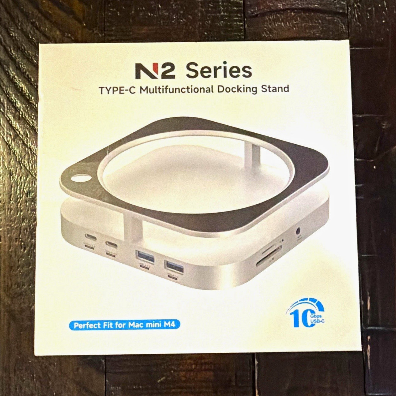YICOSUN N2 USB-C Hub Dock Stand HDMI USB-A/USB-C SD/TF Silver Mac mini M4