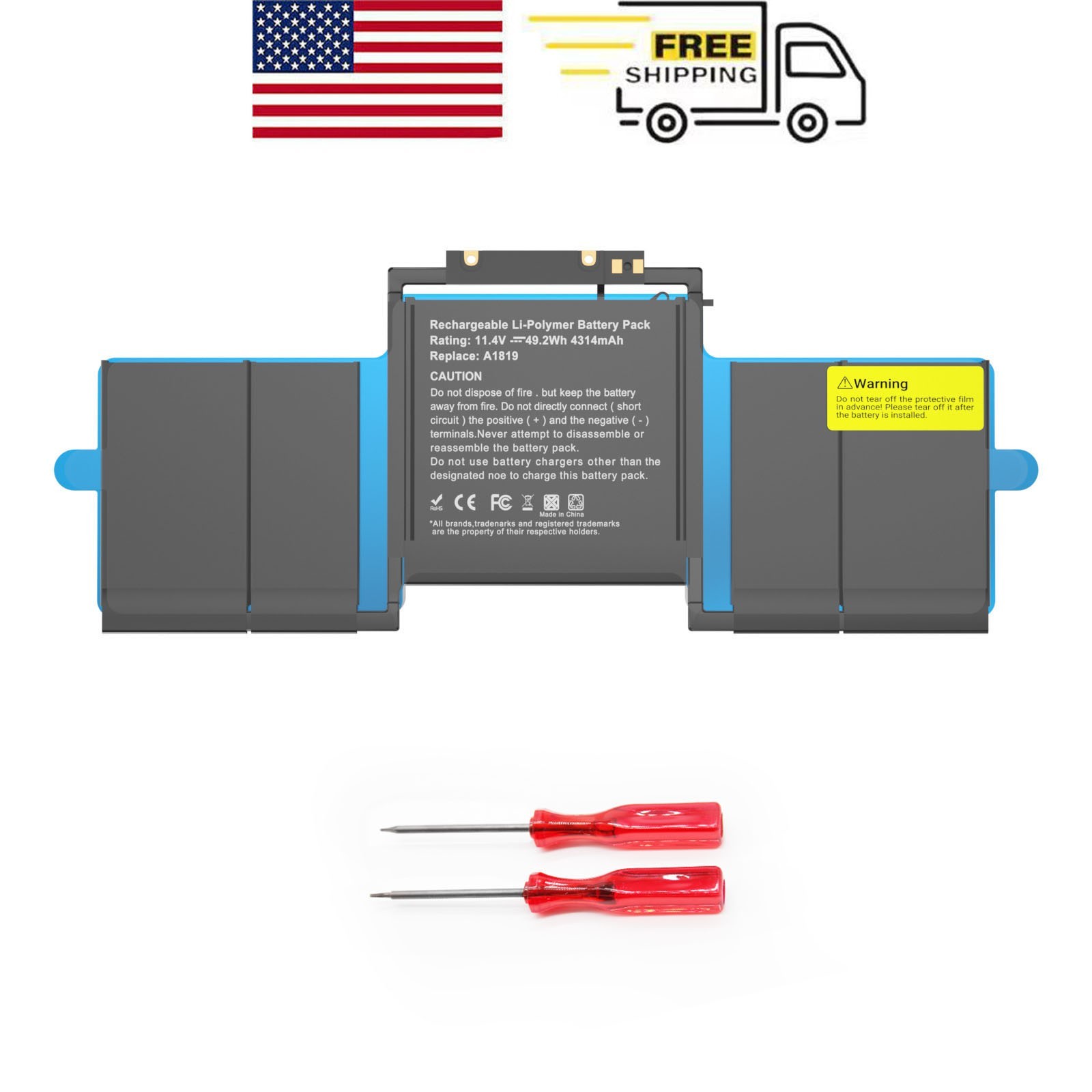 NEW Original A1819 Battery For Apple MacBook Pro 13" Touch A1706 EMC 3071 3163
